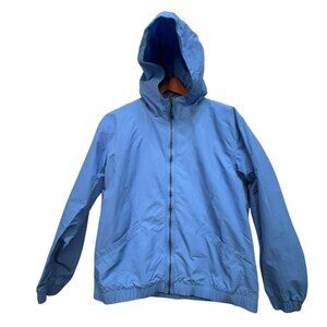 Guide Series Womens Hooded Nylon Jacket M Blue Raincoat Outdoor